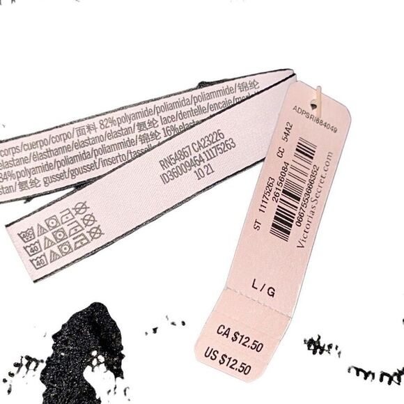 Victoria’s Secret Pink 2021 Sz L NWT lace string thong panties - Picture 3 of 6